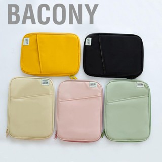 Bacony Tablet Sleeve Bag Portable Metal Double Zipper Fashion Cotton Storage Protective Briefcase