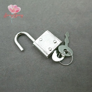Amongspring&gt; ชุดแม่กุญแจล็อคกระเป๋าเดินทาง ขนาดเล็ก สไตล์เรโทร พร้อมกุญแจ