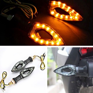 Chee ไฟเลี้ยว LED สีเหลืองอําพัน สําหรับรถจักรยานยนต์ 1 ชิ้น