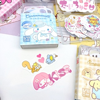 Sanrio สติกเกอร์ ลาย Hello Kitty Kuromi Cinnamoroll กันน้ํา สําหรับตกแต่งแล็ปท็อป กีตาร์ กระเป๋าเดินทาง DIY 120 ชิ้น