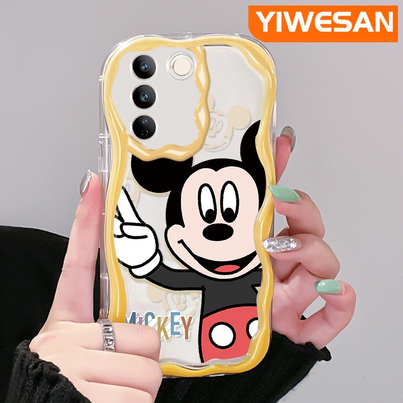 เคสโทรศัพท์มือถือ-ซิลิโคนใส-กันกระแทก-ลายการ์ตูนมิกกี้เมาส์น่ารัก-สีครีม-สําหรับ-vivo-v27-pro-5g-v27e-5g-s16-pro-5g-s16e-5g