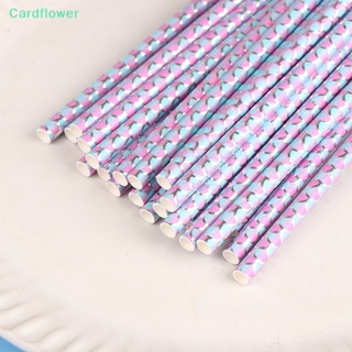 &lt;Cardflower&gt; หลอดดูดกระดาษ ลายนางเงือก สําหรับตกแต่งปาร์ตี้วันเกิดเด็ก 25 ชิ้น