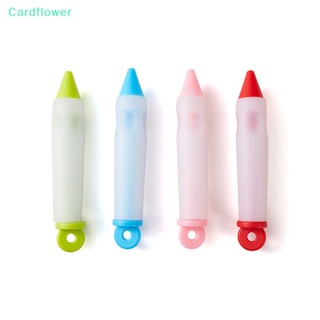 &lt;Cardflower&gt; ปากกาซิลิโคน รูปดอกไม้ 4 หัว สําหรับตกแต่งเค้ก ช็อคโกแลต แยม คุกกี้