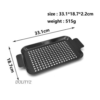 [Dolity2] ถาดใส่อาหาร ขนาดใหญ่ และเล็ก สําหรับย่างปลา ผัก อาหารทะเล 2 ชิ้น