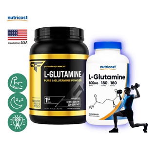 นูทรีคอสท์ / พรีมาฟอร์ซ แอล-กลูตามีน (ผง / แคปซูล) กลูตามีน Nutricost L-Glutamine /กินร่วมกับ บีซีเอเอ ซีแอลเอ ครีเอท...