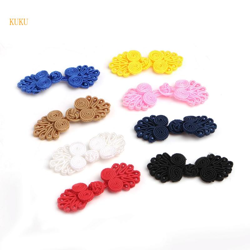 【KUKU*】ชุดกี่เพ้า กระดุมกบ สไตล์จีน สําหรับเสื้อกันหนาว 10 คู่