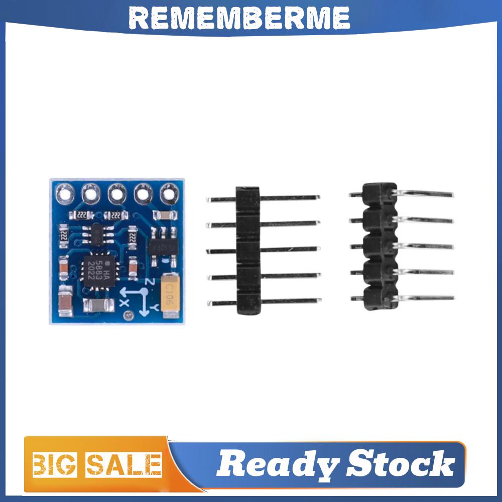 [REM]GY271 เซนเซอร์แม่เหล็ก 3 แกน 3V5V HMC5883L QMC5883L Shopee