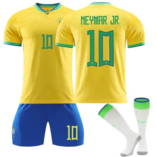 เสื้อกีฬาแขนสั้น ลายทีมชาติฟุตบอล Brazil Home Nemal ชุดเหย้า สําหรับเด็ก และผู้ใหญ่