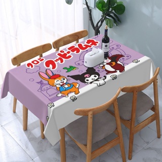 Sanrio Kuromi ผ้าปูโต๊ะ ผ้าโพลีเอสเตอร์ กันรอยเปื้อน และรอยย่น ขนาด 54x72 นิ้ว ซักได้ สําหรับตกแต่งโต๊ะทานอาหาร บุฟเฟ่ต์ ปาร์ตี้ และตั้งแคมป์