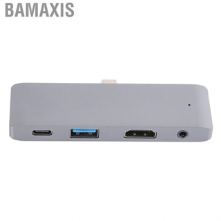 Bamaxis USB C Hub 4 In  Aluminum Alloy To USB3.0 HDTV Splitter Hot