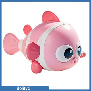 [Dolity1] ของเล่นไขลาน อ่างอาบน้ําปลา รูปการ์ตูนสัตว์ ลอยน้ําได้ สําหรับเด็กผู้ชาย และเด็กผู้หญิง