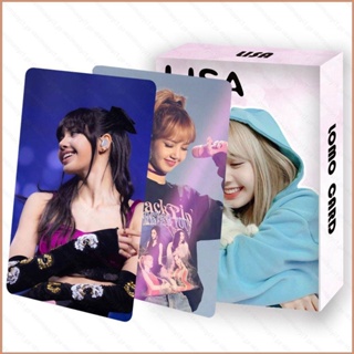 โปสการ์ด อัลบั้มรูปภาพ BLACKPINK Lomo LISA สีชมพู จํานวน 23 ชิ้น ต่อชุด