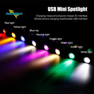 Amonghot&gt; ใหม่ โคมไฟสปอตไลท์ Led USB 5V สําหรับติดเพดาน ตู้โชว์