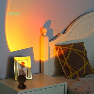Erck&gt; โคมไฟโปรเจคเตอร์ Led USB นีออน รูปพระอาทิตย์ตก แบบพกพา สําหรับตกแต่งบ้าน ห้องนอน ห้องนั่งเล่น