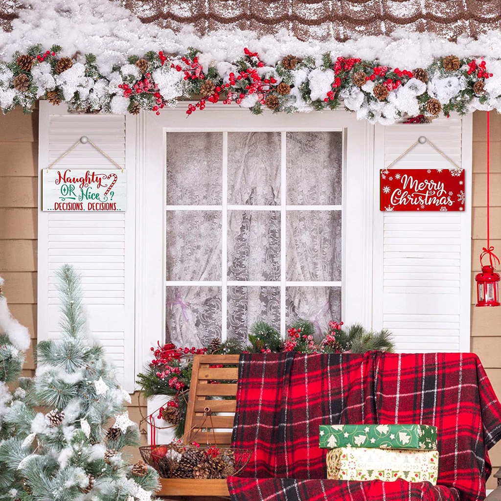 christmas-ป้ายไม้แขวนประตู-ทรงสี่เหลี่ยมผืนผ้า-สไตล์ชนบท-สําหรับตกแต่งบ้าน-คริสต์มาส