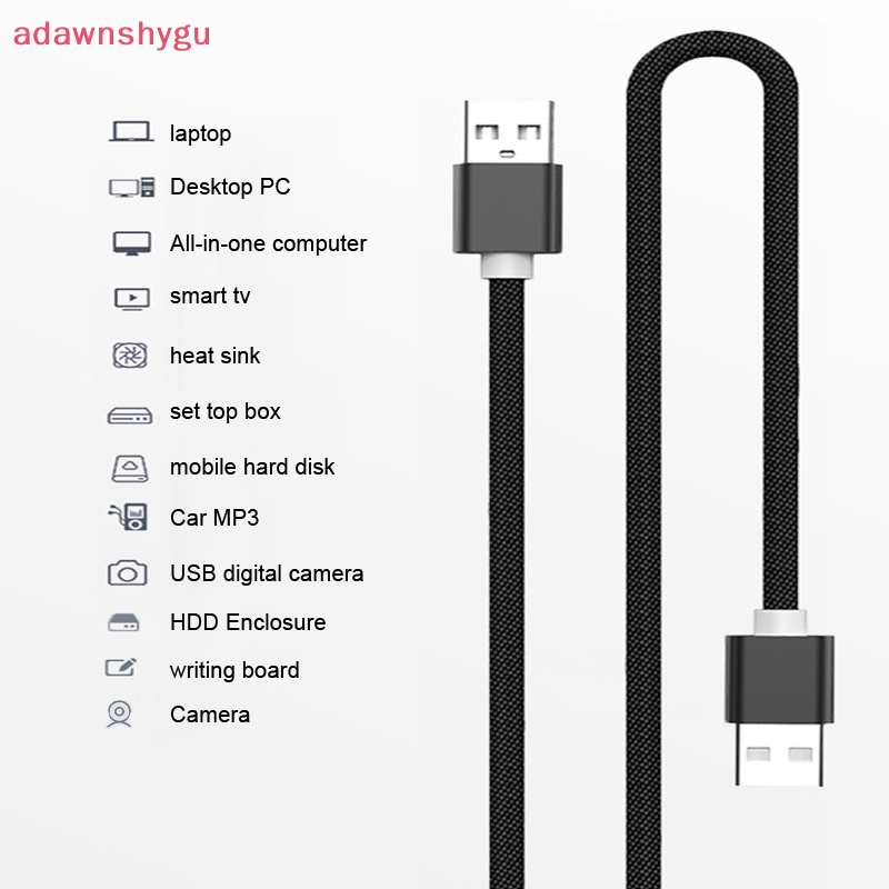 adagu-สายเคเบิลต่อขยาย-usb-เป็น-usb-ตัวผู้-เป็นตัวผู้-คุณภาพสูง-สําหรับฮาร์ดดิสก์หม้อน้ํา-กล้องเว็บคอม