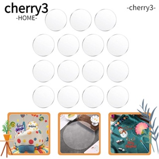 Cherry3 แผ่นอะคริลิค ทรงกลม ใช้ซ้ําได้ คุณภาพสูง สําหรับรองแก้ว เครื่องประดับ DIY 15 ชิ้น