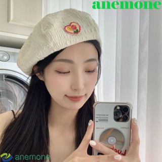 Anemone หมวกเบเร่ต์ ผ้ายีน ลายหัวใจ Y2K สีแคนดี้ สไตล์ญี่ปุ่น แฟชั่นฤดูใบไม้ผลิ สําหรับผู้หญิง