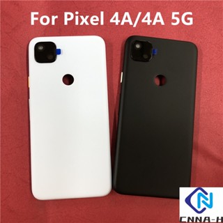 Pixel4a ฝาครอบแบตเตอรี่ ด้านหลัง แบบเปลี่ยน พร้อมโลโก้เลนส์กล้อง สําหรับ Google Pixel 4A 5G