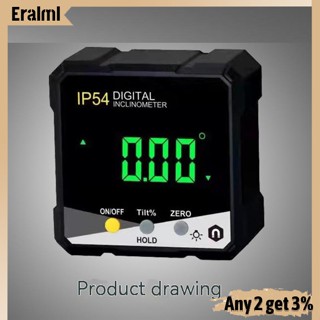 Eralml เครื่องวัดมุม หน้าจอ Lcd ดิจิทัล โปรแทรกเตอร์ แม่เหล็ก 90 องศา Ip54 4 ชิ้น