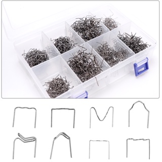 800pcs Professional Machine Stainless Steel Welding Tool Car Bumper 8 Types Plastic Repair 0.6mm 0.8mm Hot Stapler