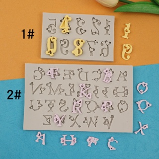 แม่พิมพ์ซิลิโคน รูปตัวอักษร Love Numeric สําหรับตกแต่งขอบช็อคโกแลต เค้ก เบเกอรี่