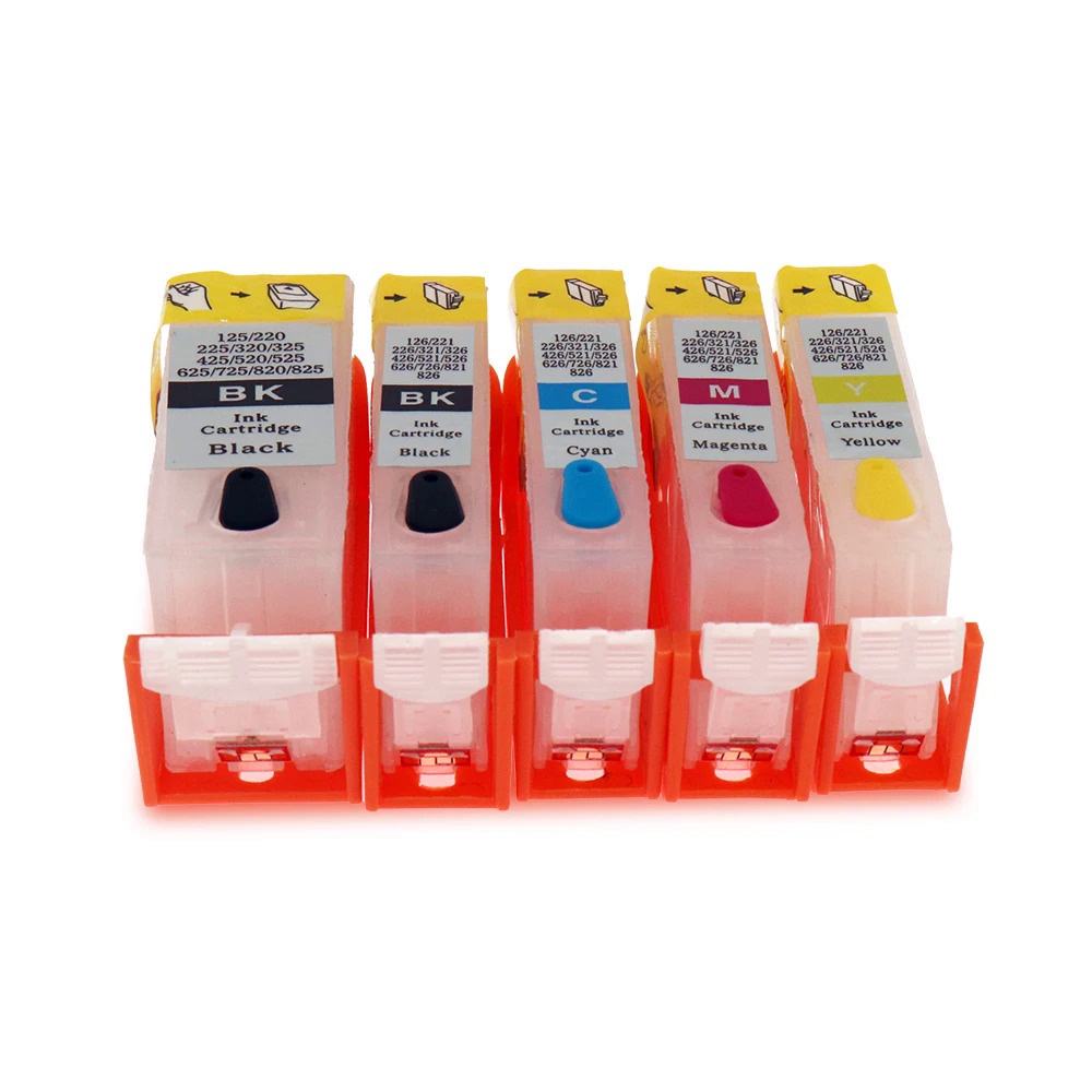 PGI-520 CLI-521 Refillable Ink Cartridge with ARC Chips For Canon ...