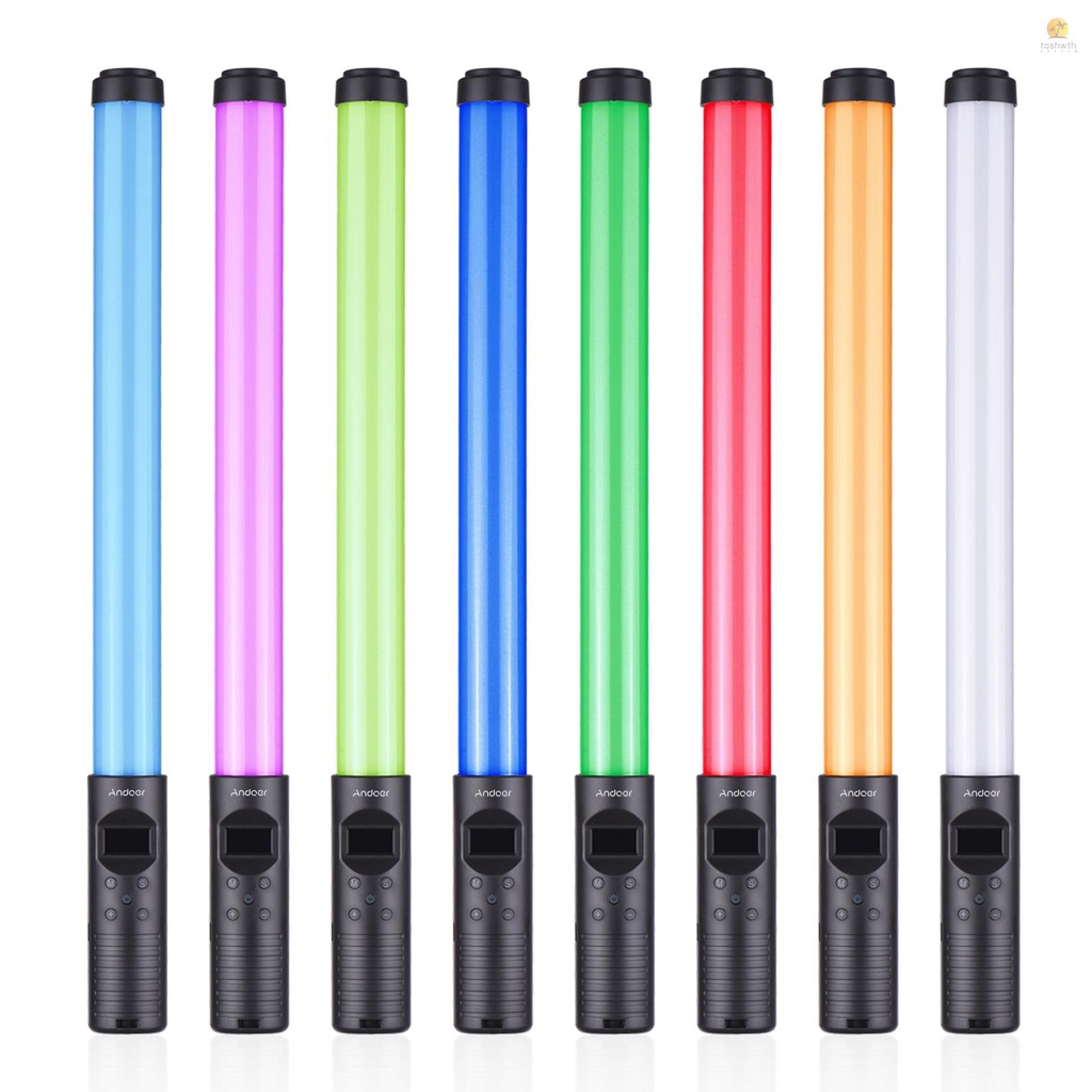 Andoer หลอดไฟ RGB LED 3000K-6000K หรี่แสงได้ 10 เอฟเฟค พร้อมแบตเตอรี่ใน ...