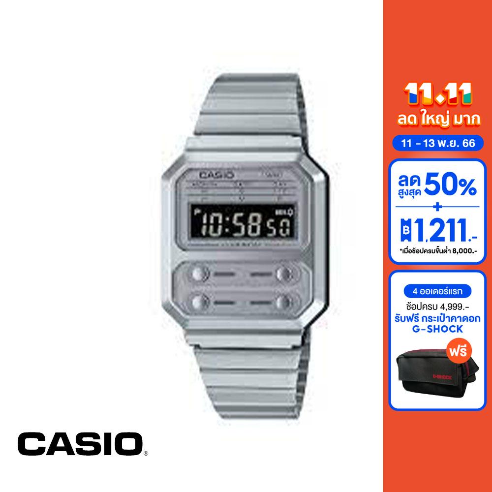casio-นาฬิกาข้อมือ-casio-รุ่น-a100we-7bdf-วัสดุสเตนเลสสตีล-สีเงิน