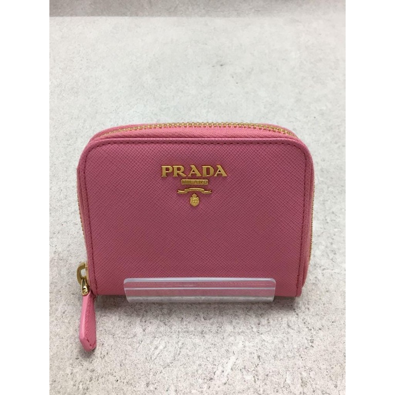 Prada Coin Purse Leather Women's Pink Direct from Japan Secondhand