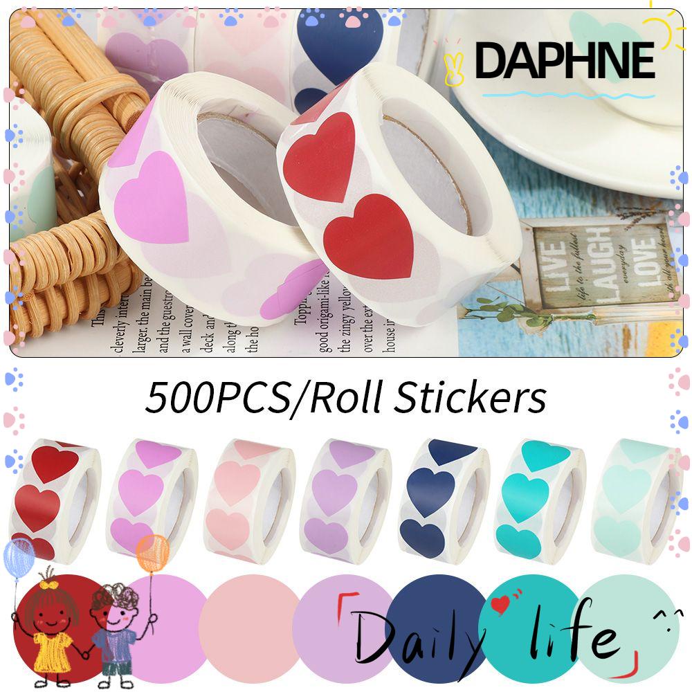 daphne-สติกเกอร์ฉลาก-รูปหัวใจ-เครื่องเขียน-สําหรับตกแต่งบ้าน-500-ชิ้น