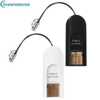 Ev อะแดปเตอร์การ์ดรีดเดอร์ Type C เป็น USB 2 0 ความเร็วสูง สําหรับการ์ด Micro-SD TF คอมพิวเตอร์
