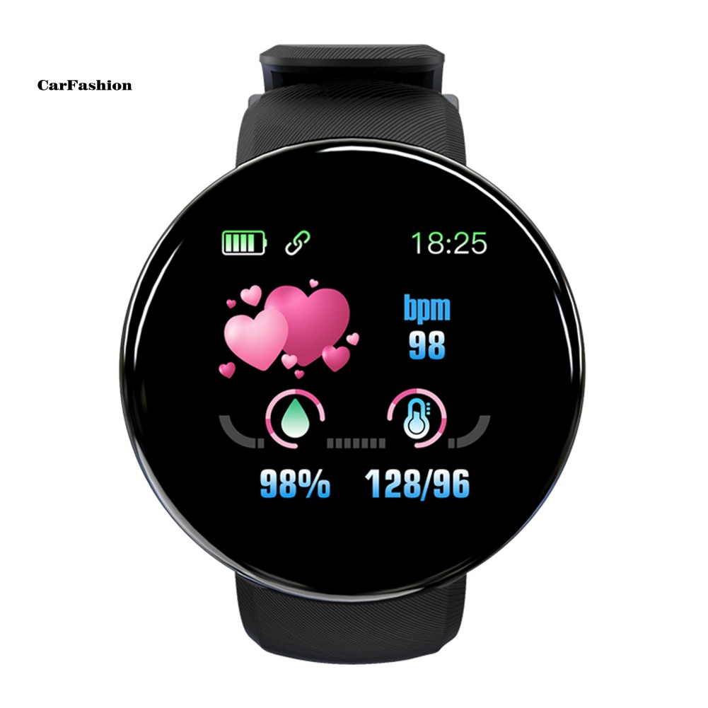 lt-carfashion-gt-d18-เครื่องวัดความดันโลหิต-อัตราการเต้นของหัวใจ-ฟิตเนส-เครื่องนับก้าว-กีฬา-สร้อยข้อมือแบบสมาร์ท