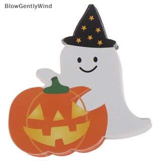 Blowgentlywind การ์ดกระดาษ รูปฟักทองผี DIY สําหรับของขวัญฮาโลวีน 50 ชิ้น ต่อล็อต BGW