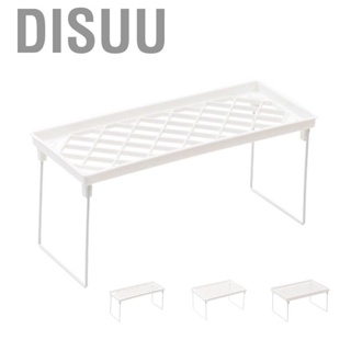 Disuu Dormitory Storage Shelf Strong PP Metal Foldable Design Simple Style Desktop Display for Home Office