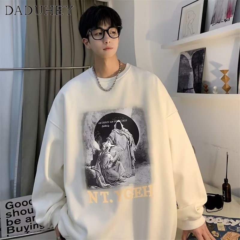 daduhey-mens-spring-and-autumn-fashion-loose-spider-print-round-neck-long-sleeve-top-2023-hong-kong-style-vintage-fashion-brand-thin-all-matching-sweater