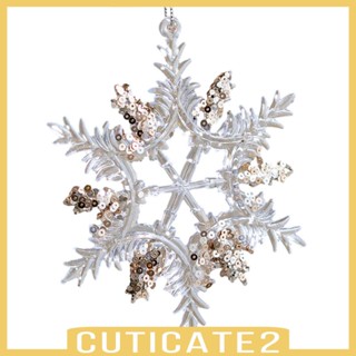 [Cuticate2] จี้ป้ายแท็ก รูปเกล็ดหิมะ ฤดูหนาว สําหรับปาร์ตี้คริสต์มาส วันหยุด