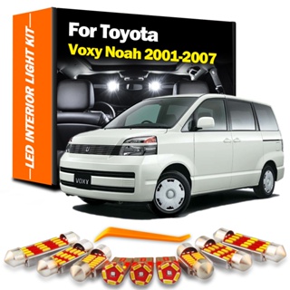 ชุดหลอดไฟ LED ติดภายในรถยนต์ สําหรับ Toyota Voxy Noah 60 65 Series AZR60 AZR65 2001 2002 2003 2004 2005 2006 2007 12 ชิ้น