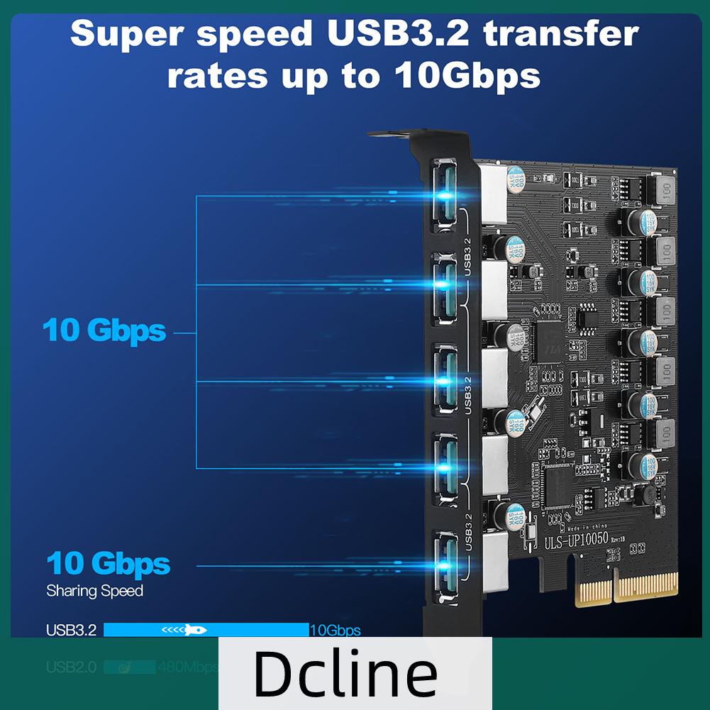 dcline-th-การ์ดต่อขยายแปลง-pci-e-เป็น-usb3-2-gen-5-4-พอร์ต-20gbps-pci-e