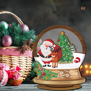Bk ชุดงานจิตรกรรมเม็ดบีด ทรงเพชร พลอยเทียม รูปต้นคริสต์มาส ซานตาคลอส สโนว์แมน DIY สําหรับผู้เริ่มต้น