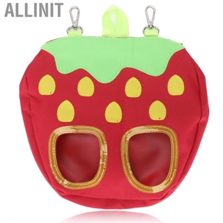 Allinit Feeder Bag Cute Strawberry Pattern  W/2 Large Window JY