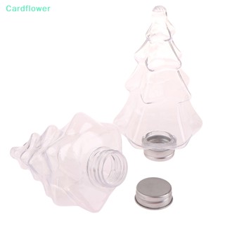 &lt;Cardflower&gt; ขวดน้ําดื่ม แบบใส ลายต้นคริสต์มาส ขนาดพกพา สําหรับชา นม กาแฟ น้ําผลไม้ เครื่องดื่ม