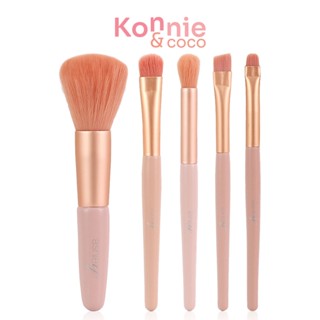 Ashley Peachy Brush Set 5 Items แอชลี่ย์ พีชชี่ บลัช เซท ชุดแปรงแต่งหน้าสีพีช 5 ชิ้น.