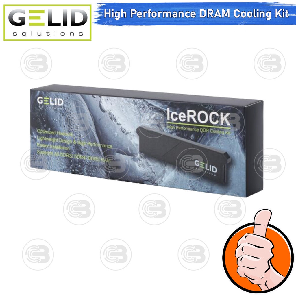 coolblasterthai-gelid-icerock-black-high-performance-ddr-cooling-kit-aluminium-made-supports-ddr3-ddr4-ddr5