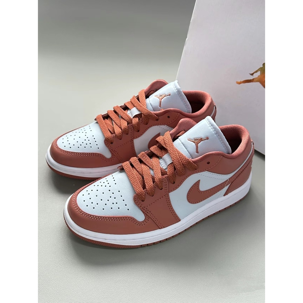 UA Unisex Casual Sneaker Air Jordan 1 Low Salmon SKY J ORANGE รองเท้า