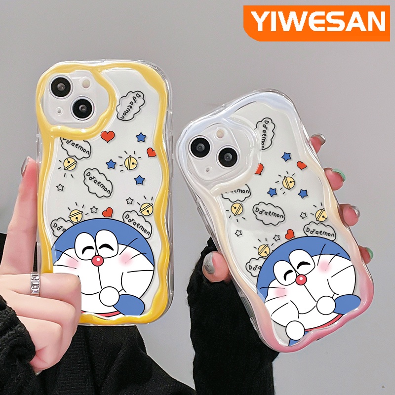 เคสโทรศัพท์มือถือ-ซิลิโคนนิ่ม-กันกระแทก-ลายการ์ตูนโดราเอมอน-สีโปร่งใส-สําหรับ-iphone-14-pro-max-14-plus-13-pro-max-13-mini