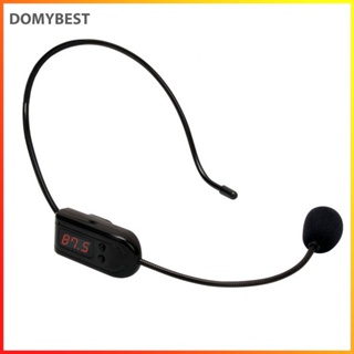 ❤ Domybest ชุดหูฟังไมโครโฟนไร้สาย FM วิทยุสื่อสาร สําหรับลําโพง AU
