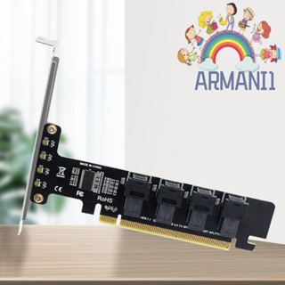 [armani1.th] อะแดปเตอร์การ์ดแยก SFF-8643 NVME PCIE SSD PCI-E 16X เป็น 4 พอร์ต U.2 SFF-8643 8639