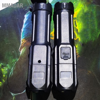 MMADAR 2 ชิ้นไฟฉาย Telescopic Zoom Strong Light USB ชาร์จแบบพกพา Long Range Floodlight สำหรับ Camping