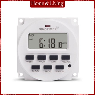 Aotoo สวิตช์ตั้งเวลา นับถอยหลัง 7 วัน สําหรับ DC 12V AC LCD Timer